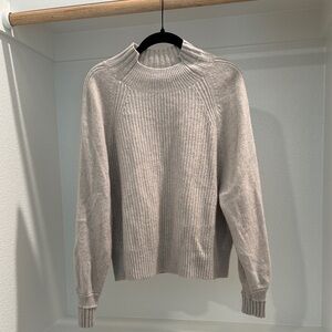 Everlane Tan Ribbed Crewneck Sweater